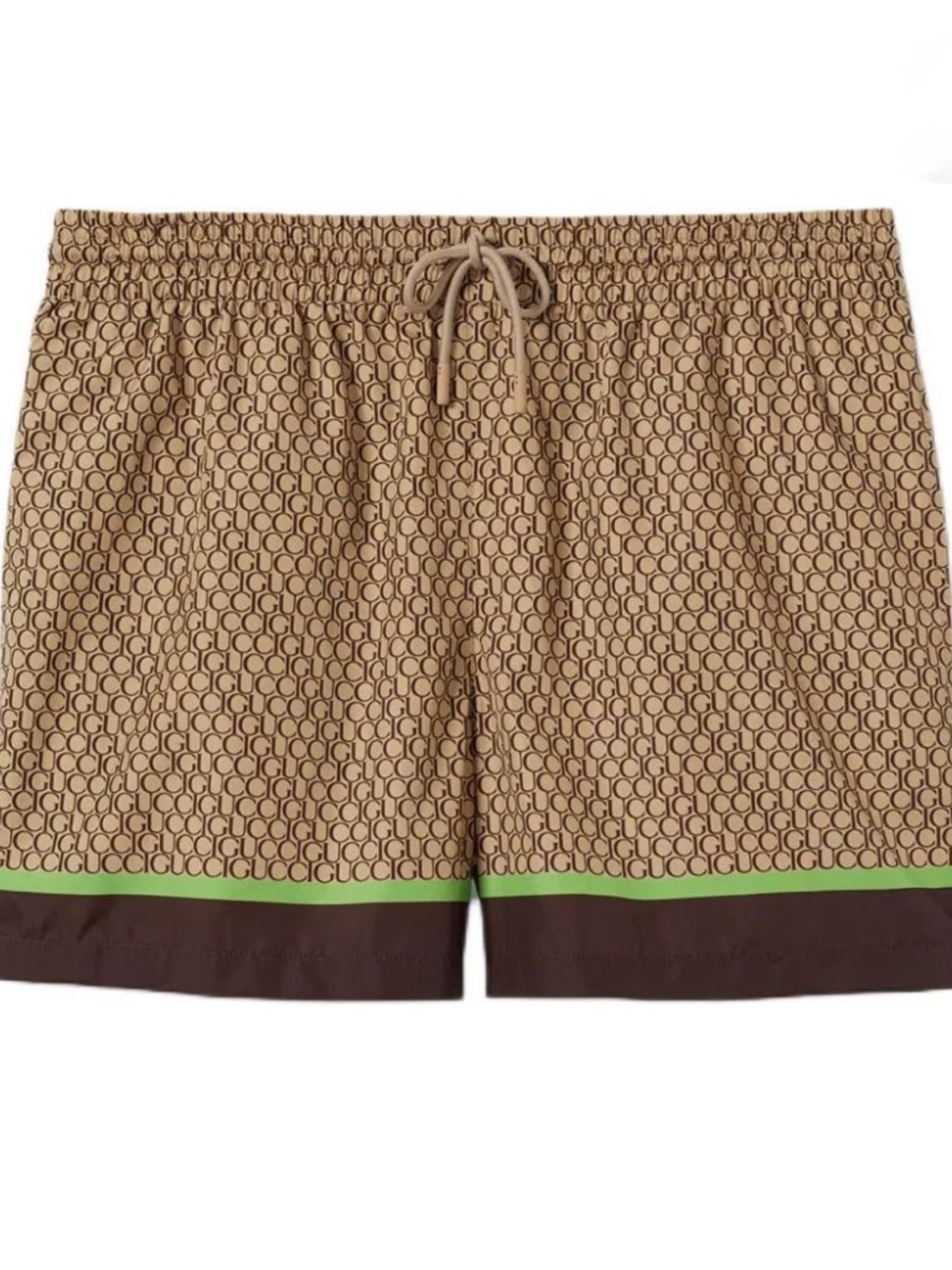 Gucci Monogram Swim Shorts Beige Ebony GG Print Men’s (Read Description)